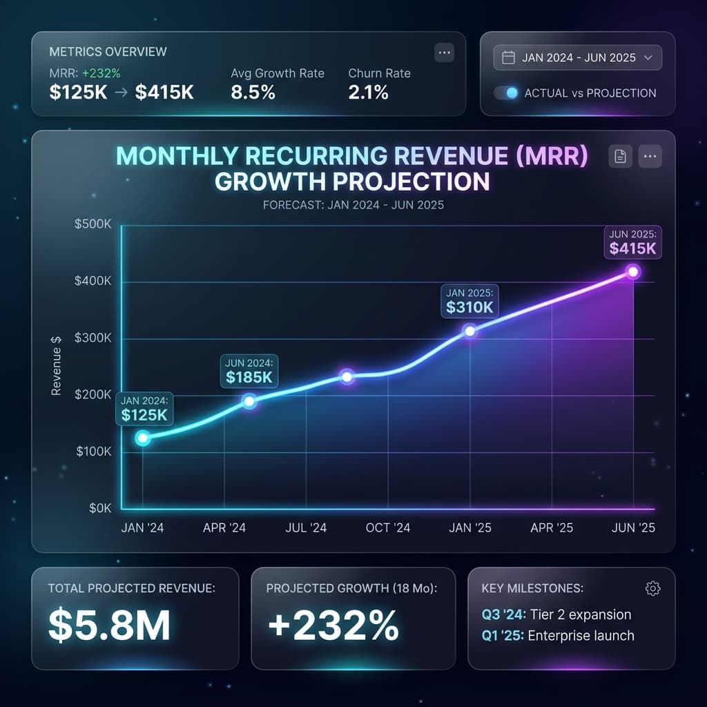 Annual Revenue Projection Chart